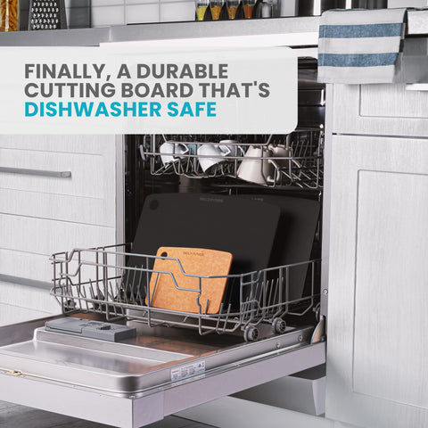 Belwares cutting board with hanging hole for convenient storage.