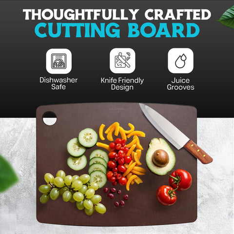 Belwares cutting board heat-resistant up to 350F for hot ingredients