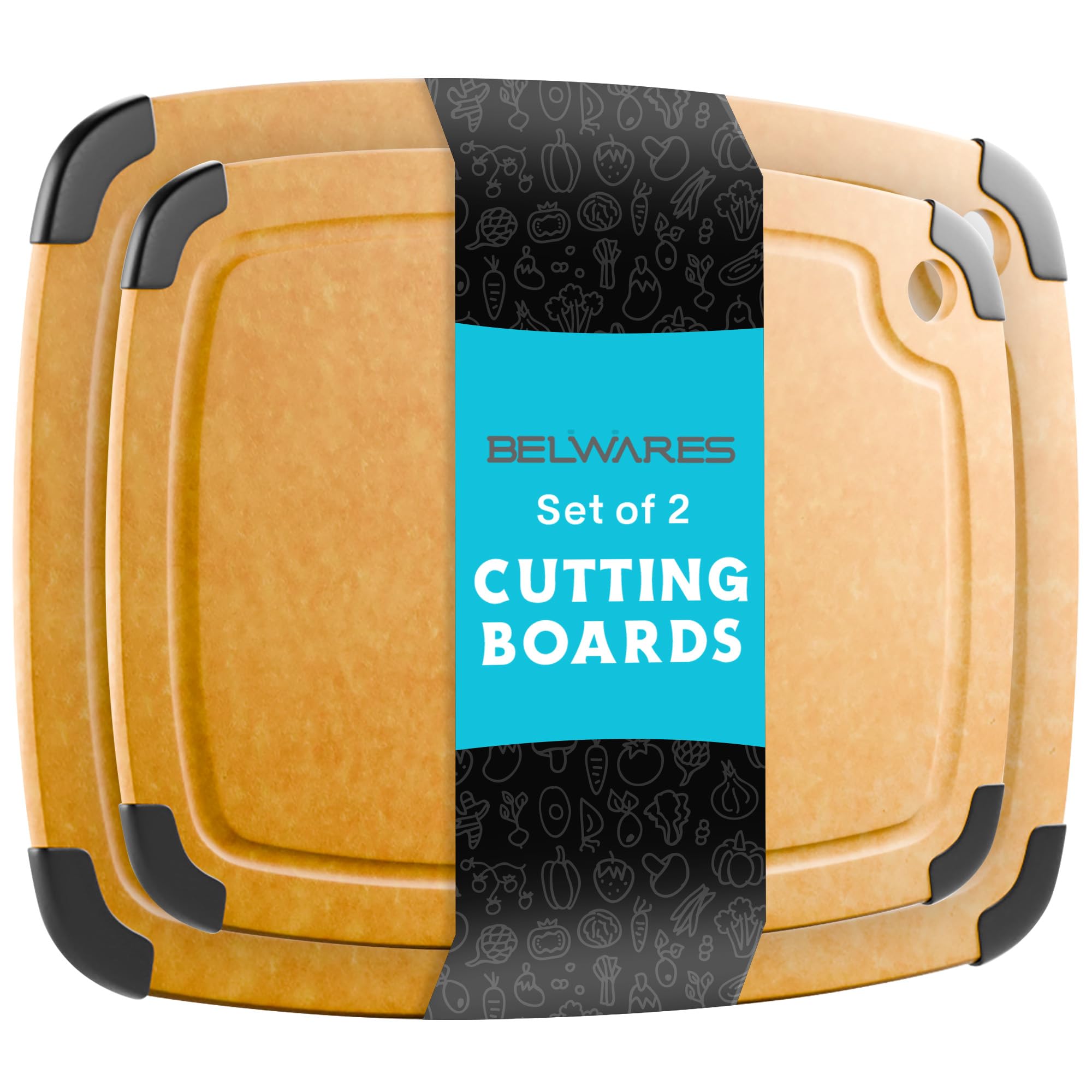 Belwares cutting board set ideal for daily kitchen prep and serving.
