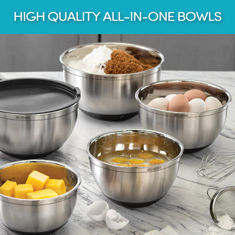 Inside measurements on Belwares bowls for quick portioning