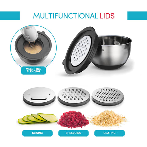 Belwares bowls with non-slip base stay steady during mixing