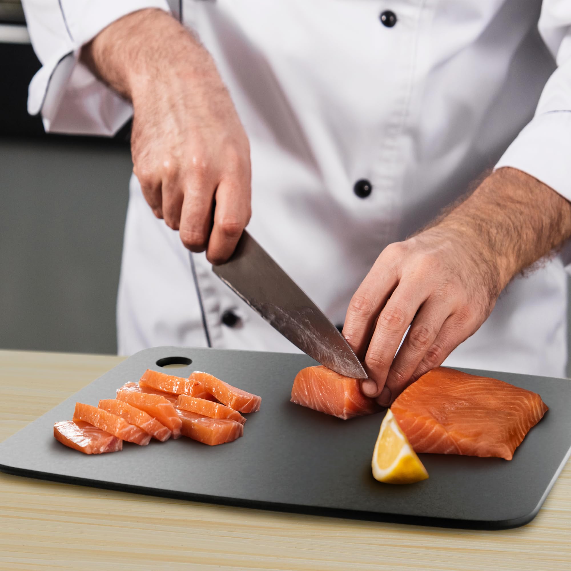 Belwares sustainable pine cutting board, FSC-certified and food-safe.