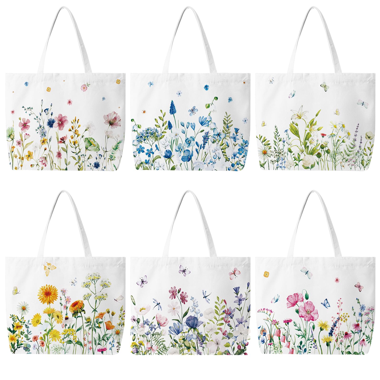 Bencailor floral canvas tote with rose pattern for daily shopping and stylish errands