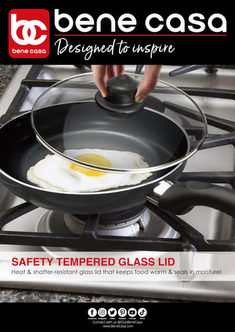 Bene Casa dishwasher-safe pan for effortless cleanup after cooking.