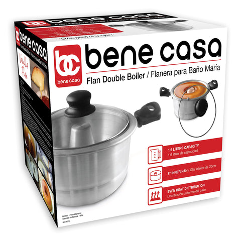 Bene Casa flan mold with dishwasher-safe parts for easy cleanup.