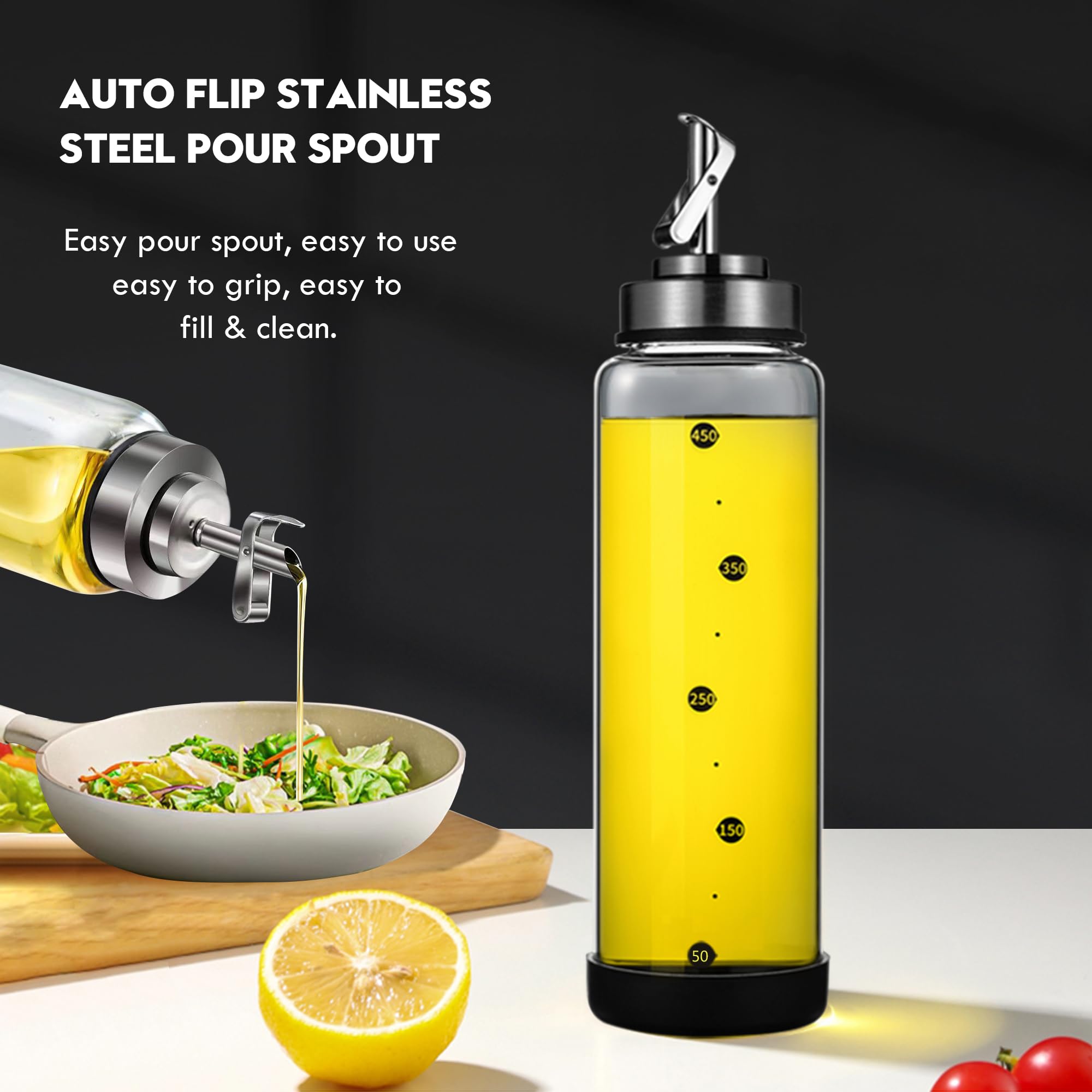 BENEBYR dispenser on a dining table for table-side oil pouring