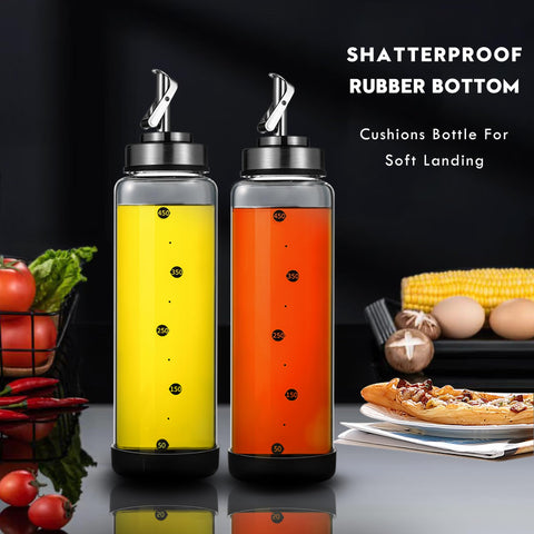 BENEBYR bottle with rubber bottom cushions drops for safe kitchen use