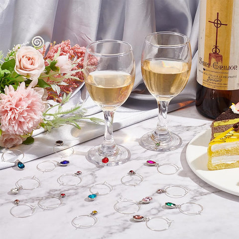BENECREAT birthday charm markers suit weddings and tastings for elegant glass identification
