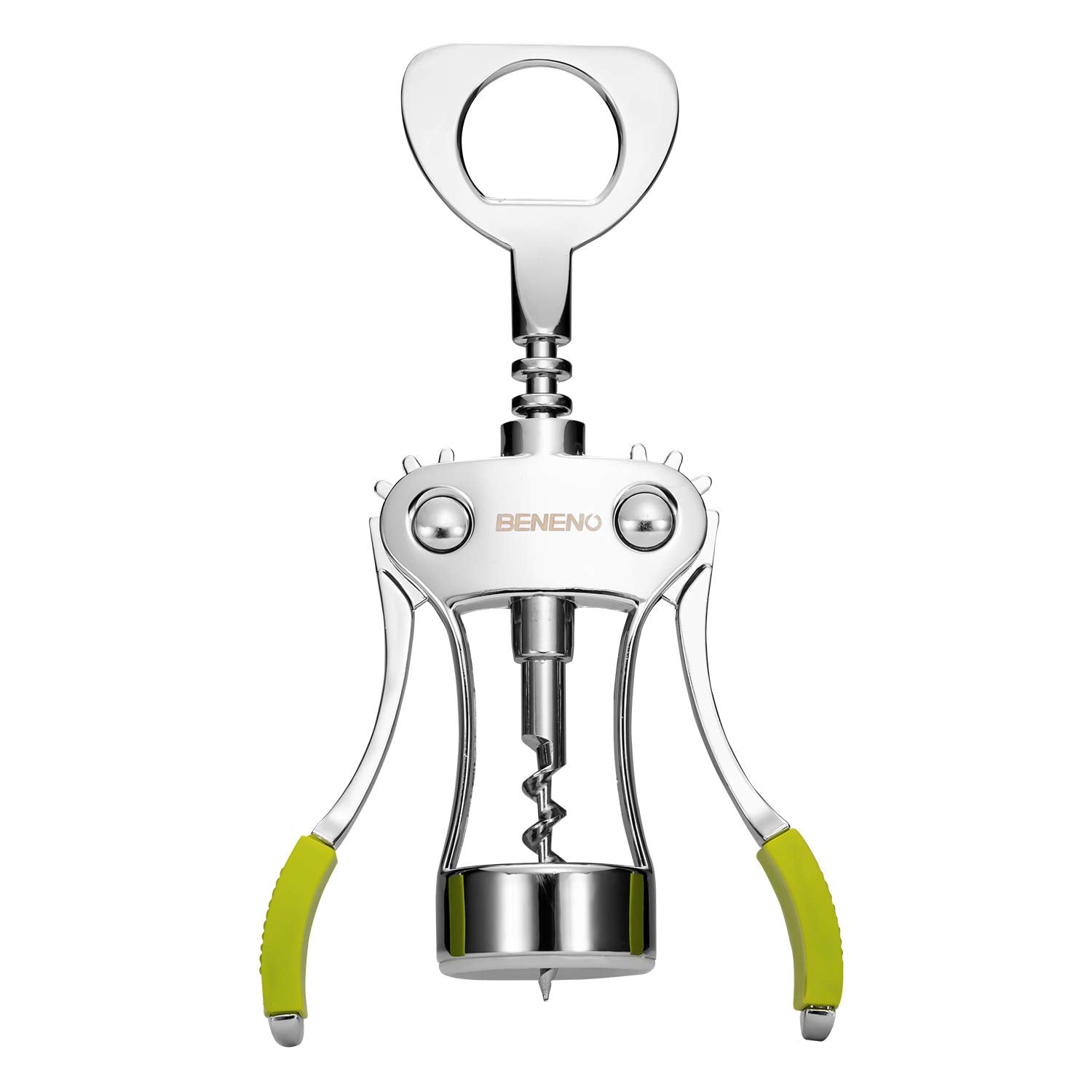 Beneno gear mechanism keeps cork centered for smooth removal.