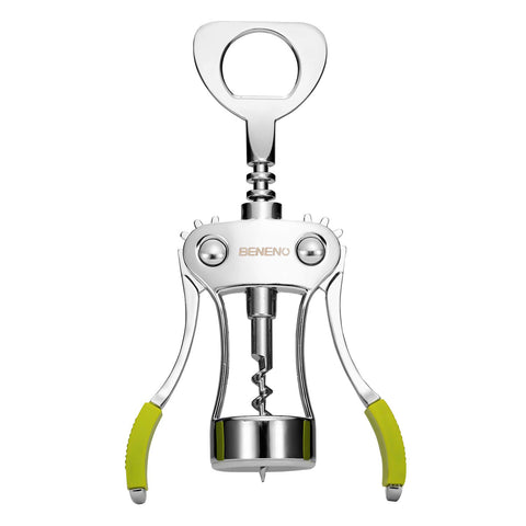 Beneno gear mechanism keeps cork centered for smooth removal.