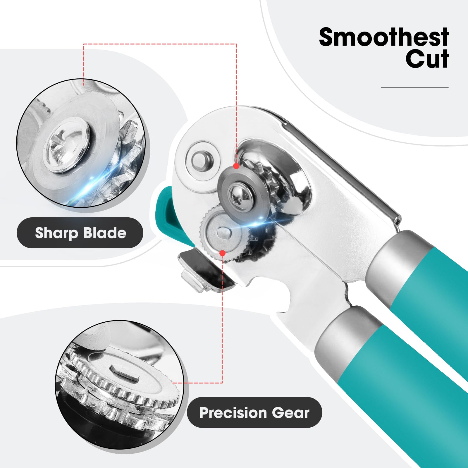 Built-in bottle opener on Beneno opener for quick caps removal