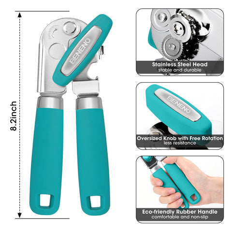 Beneno soft grip handle provides comfortable, slip-resistant turning