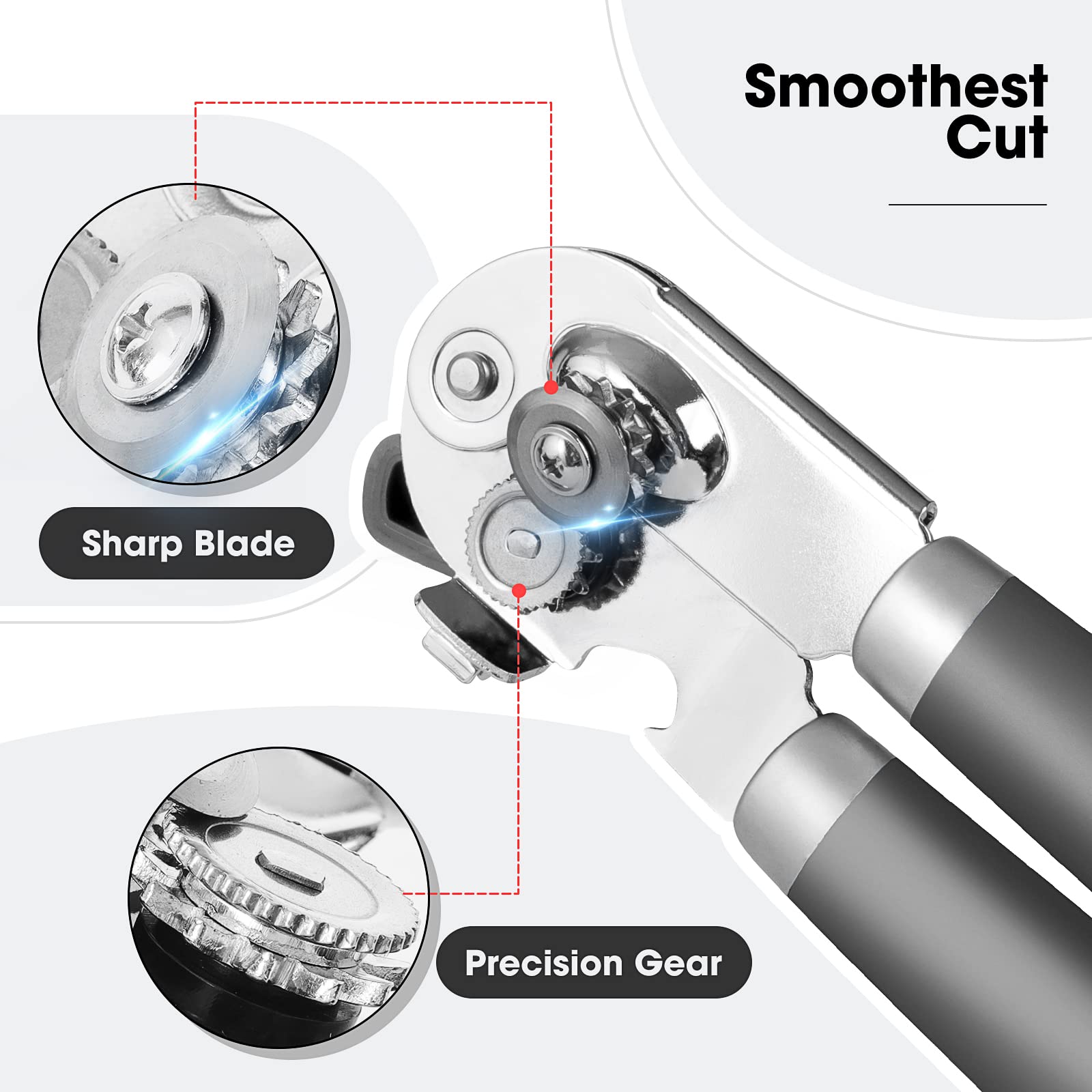 Beneno high carbon steel blade delivers precise, smooth cuts on cans.