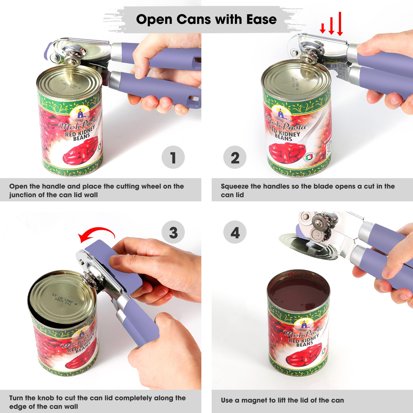 Beneno magnet base helps lift lids away from hands during opening
