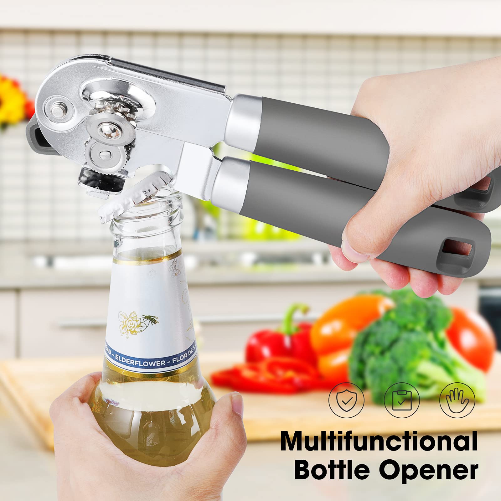Beneno magnet lid lifter with sturdy base keeps lids away from hands.