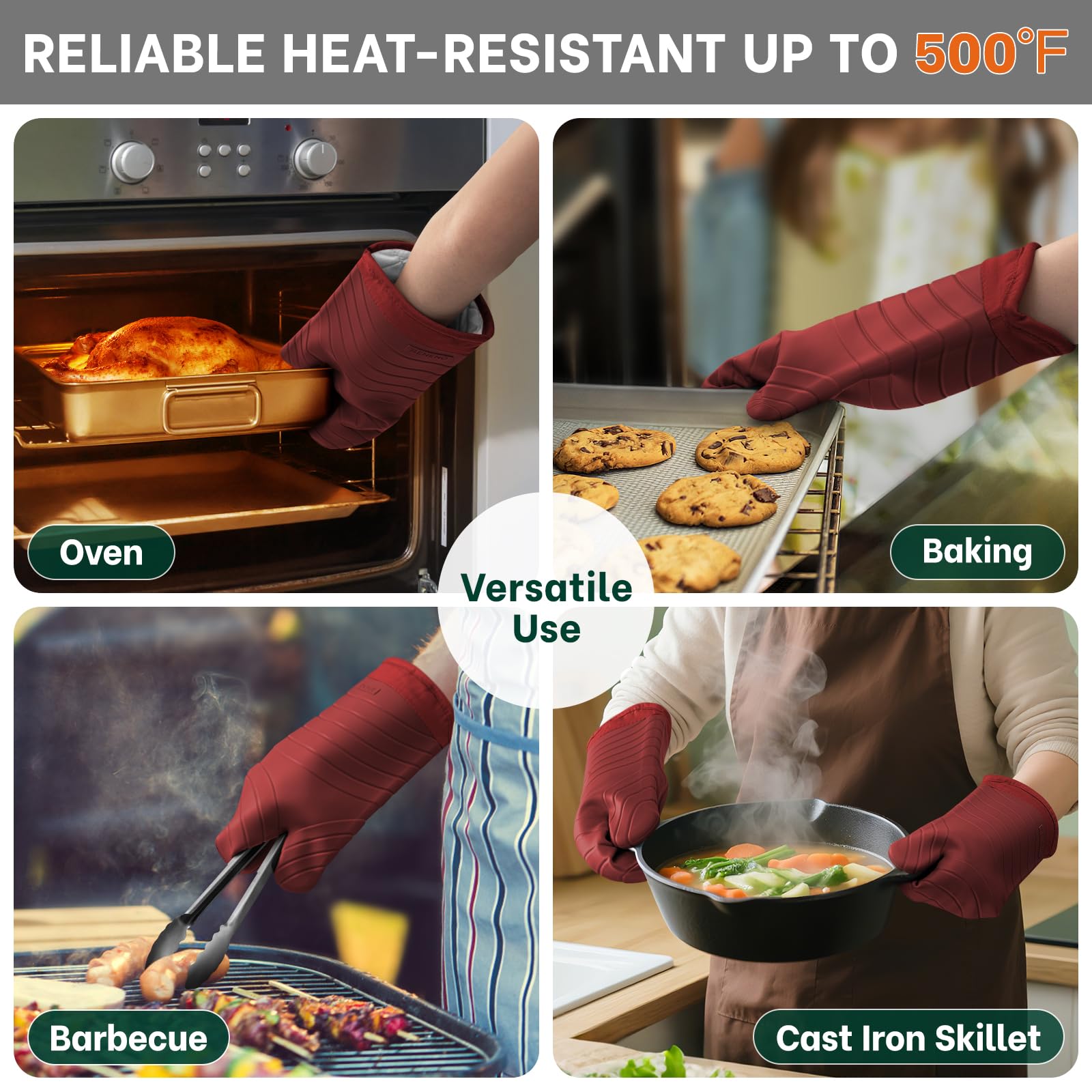 Beneno silicone shell is waterproof to protect hands from steam and splashes