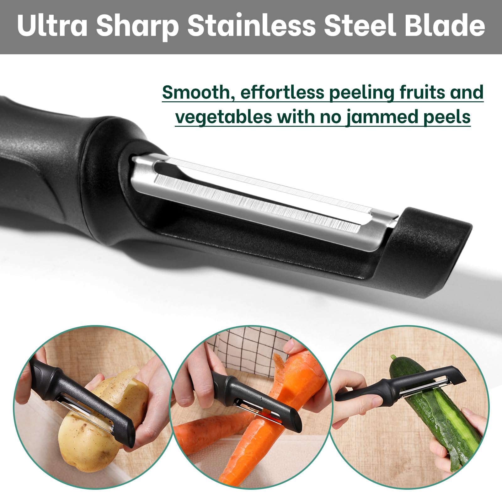 Beneno Swivel Peeler built-in potato eye remover for quick prep.