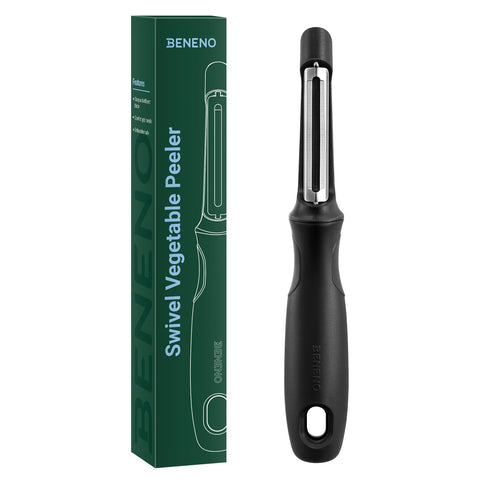 Beneno Swivel Peeler with stainless steel blades for smooth peeling and reduced waste.