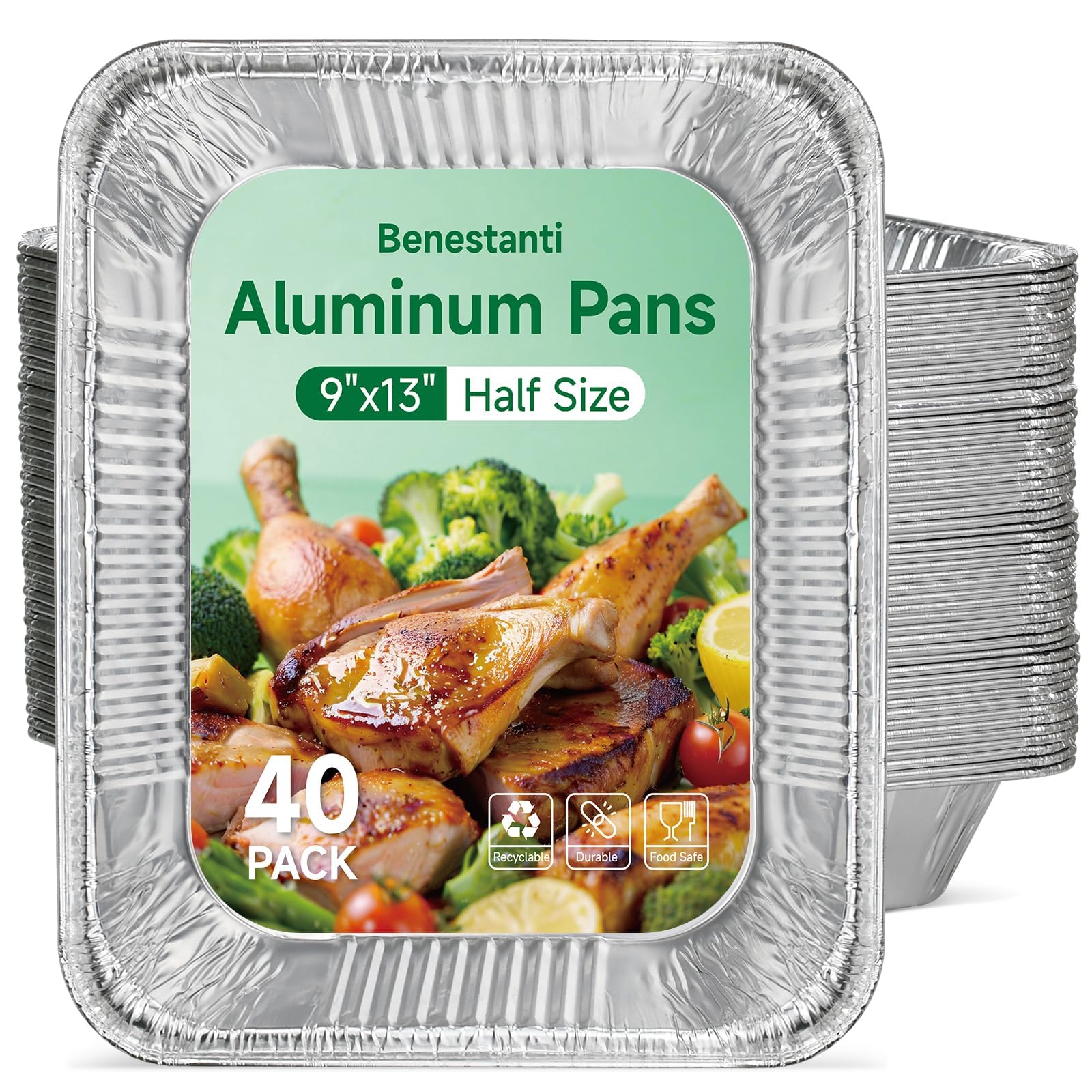 Benestanti 9x13-inch pan with deep design for lasagna and casseroles.