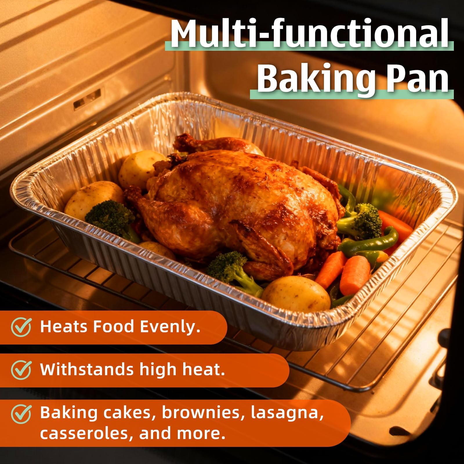 Benestanti easy-cleanup disposable pan ideal for parties and catering.