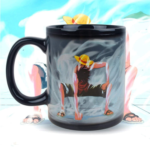 BeneU One Piece Luffy changing mug everyday use for coffee or tea.