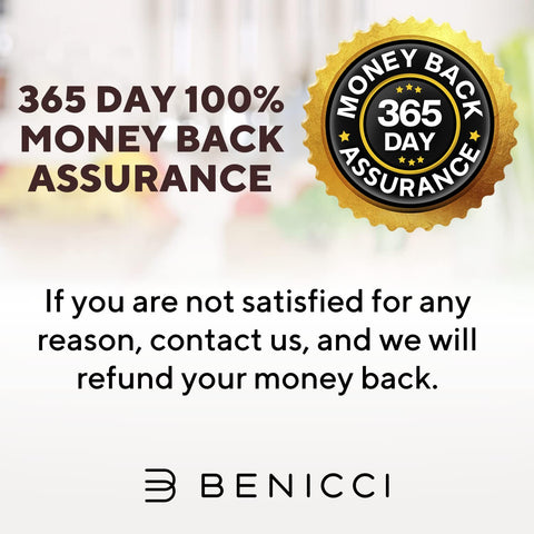 Benicci bonus funnel and brush simplify refills and maintenance.
