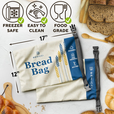 Benicci freezer-safe bag preserves loaves for months