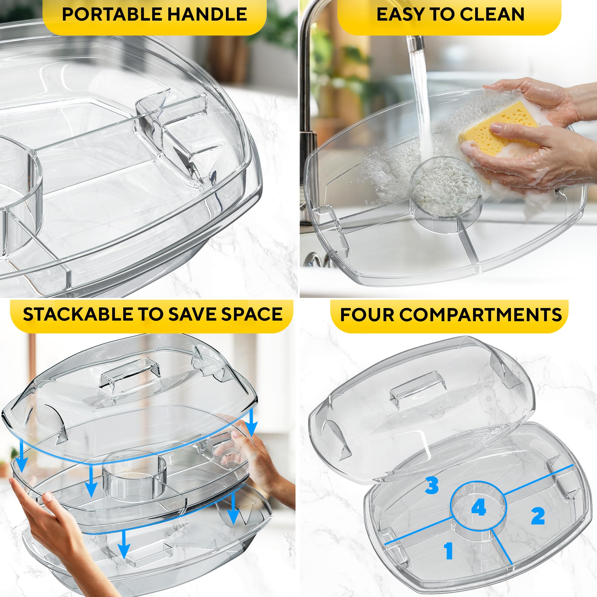 Benicci dishwasher-safe plastic for easy cleaning after entertaining