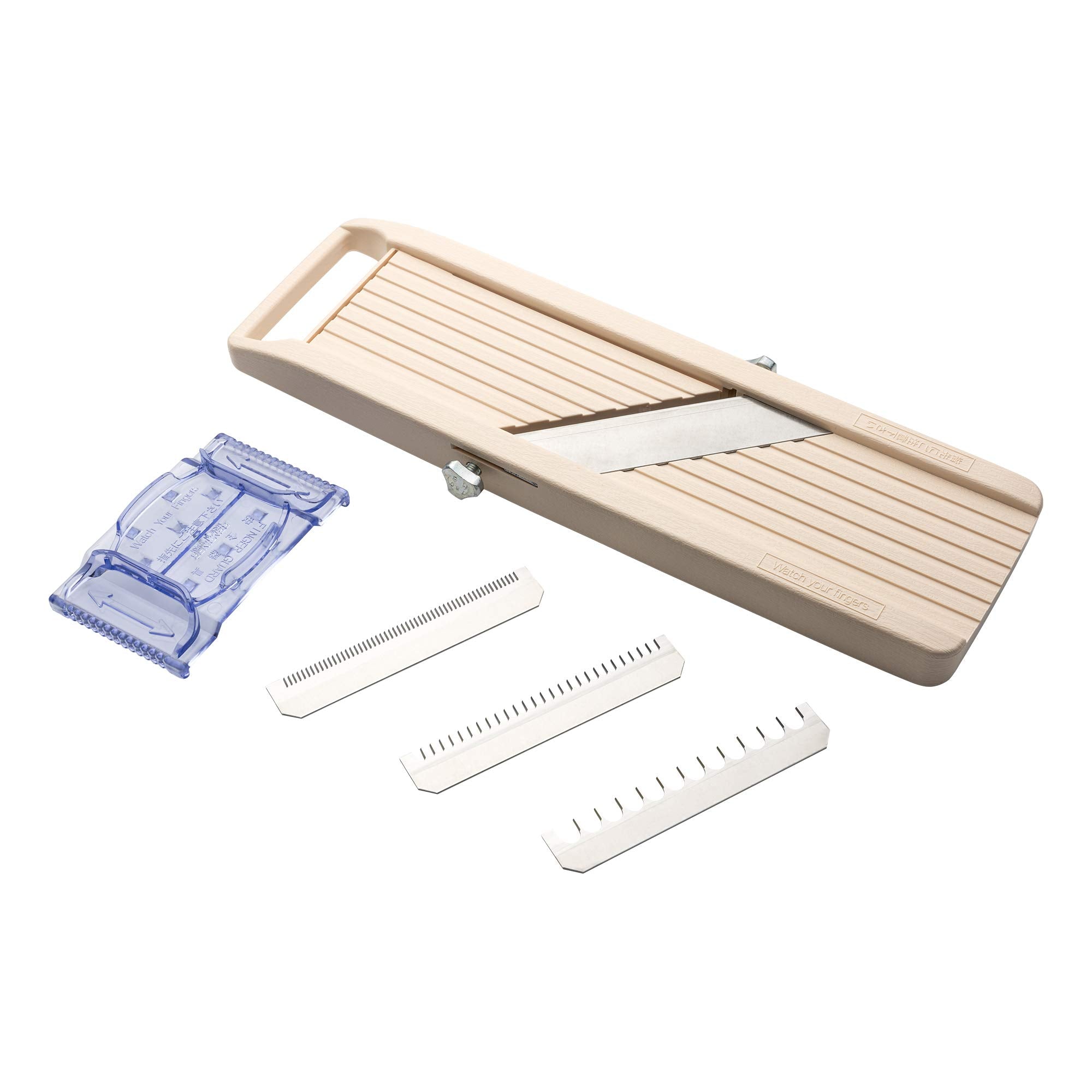 Benriner mandoline top view enabling precise vegetable slicing
