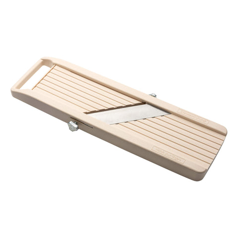 Benriner slicer with interchangeable blades for versatile cuts