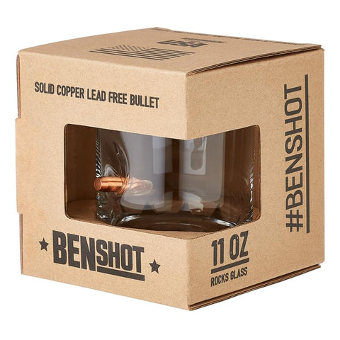 BenShot Merica Rocks Glass handmade in Wisconsin highlighting craftsmanship