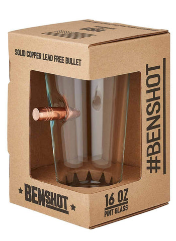 BenShot 16oz beer glass designed for a full pour and standout style.
