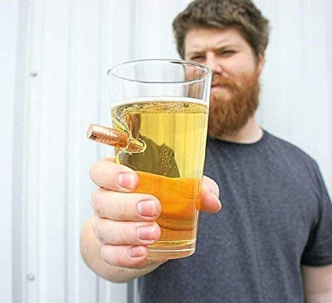 Gift-ready packaging for BenShot pint glass, suitable for special occasions.