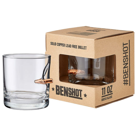 BenShot rocks glass 11oz pour ready for whiskey or cocktails.