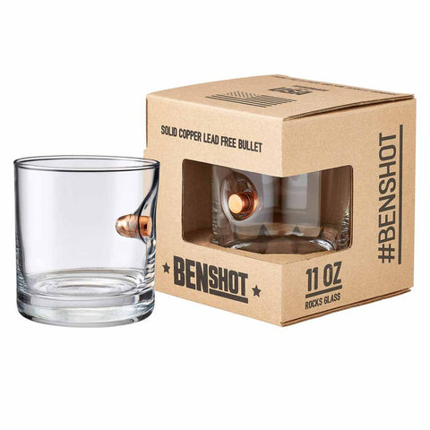 BenShot rocks glass highlights handmade USA craftsmanship and premium feel