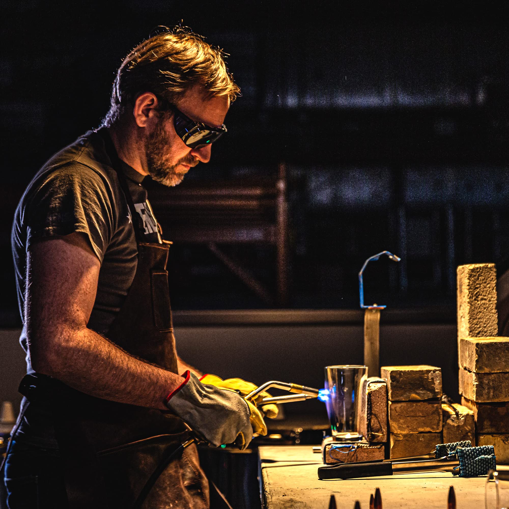 BenShot glass packaging emphasizes quality materials and handmade construction