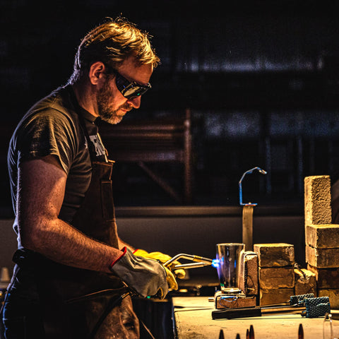 BenShot glass packaging emphasizes quality materials and handmade construction