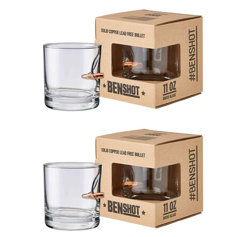 BenShot rocks glass with real .308 bullet, a bold conversation starter.