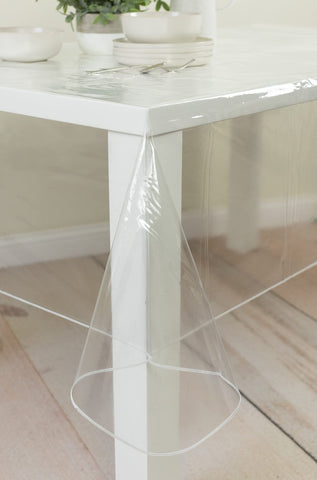 Benson Mills clear round tablecloth 60-inch fits round tables securely