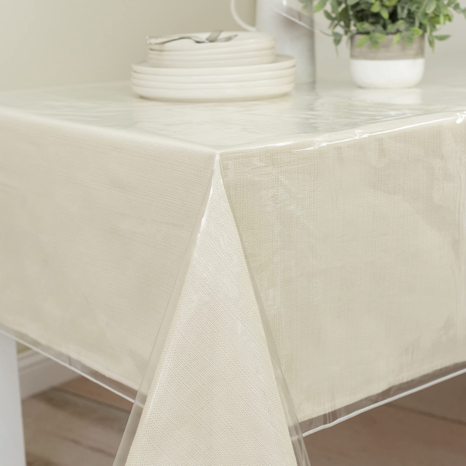 Benson Mills tablecloth can be cut to fit custom tables.