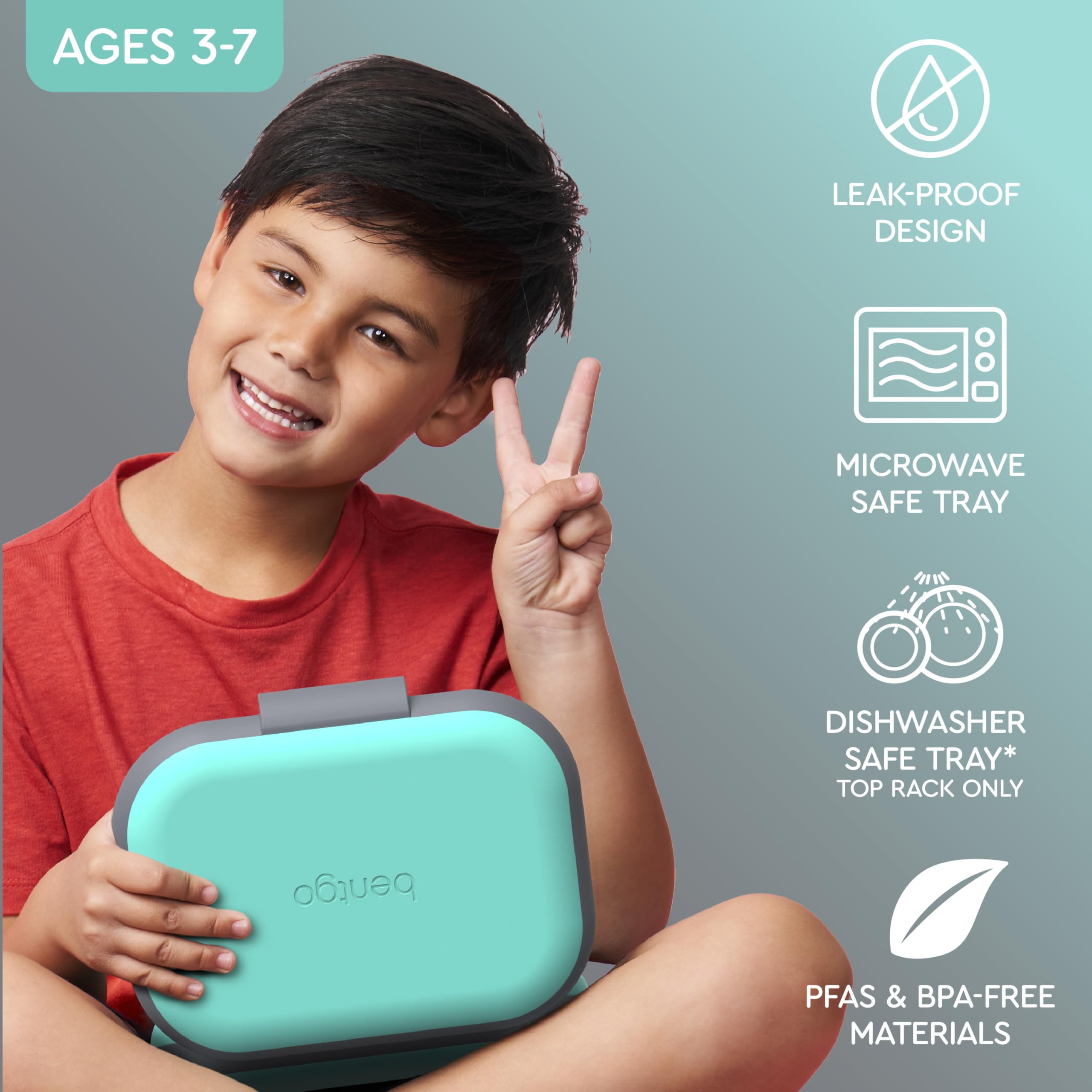 Bentgo Chill Kids leak-proof latch for mess-free lunches at school.