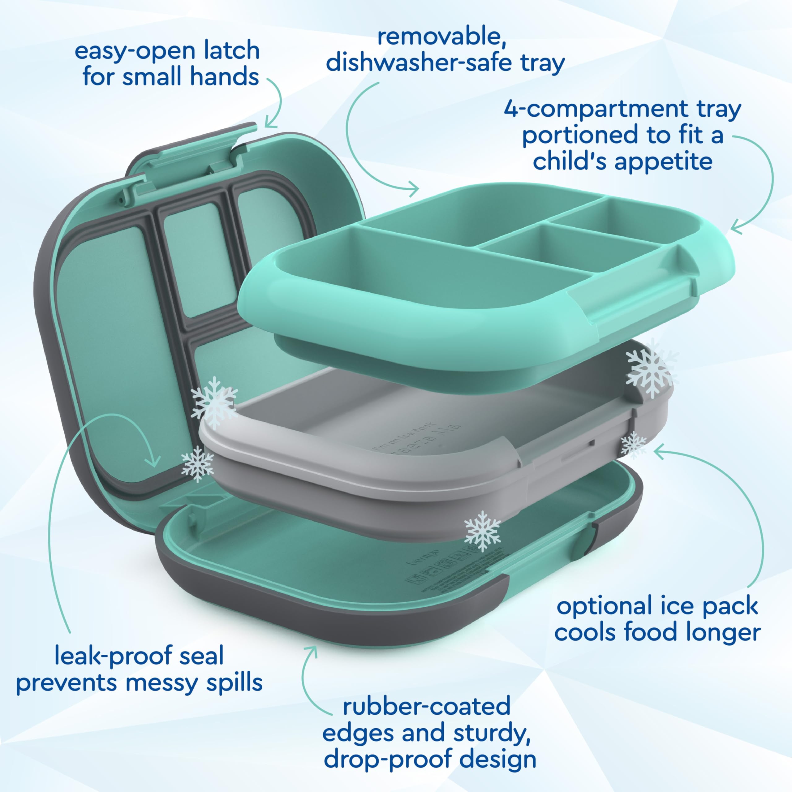 Bentgo Chill Kids top-rack dishwasher-safe design simplifies cleanup.