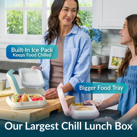 Bentgo Chill Max ice pack under tray keeps lunches cool
