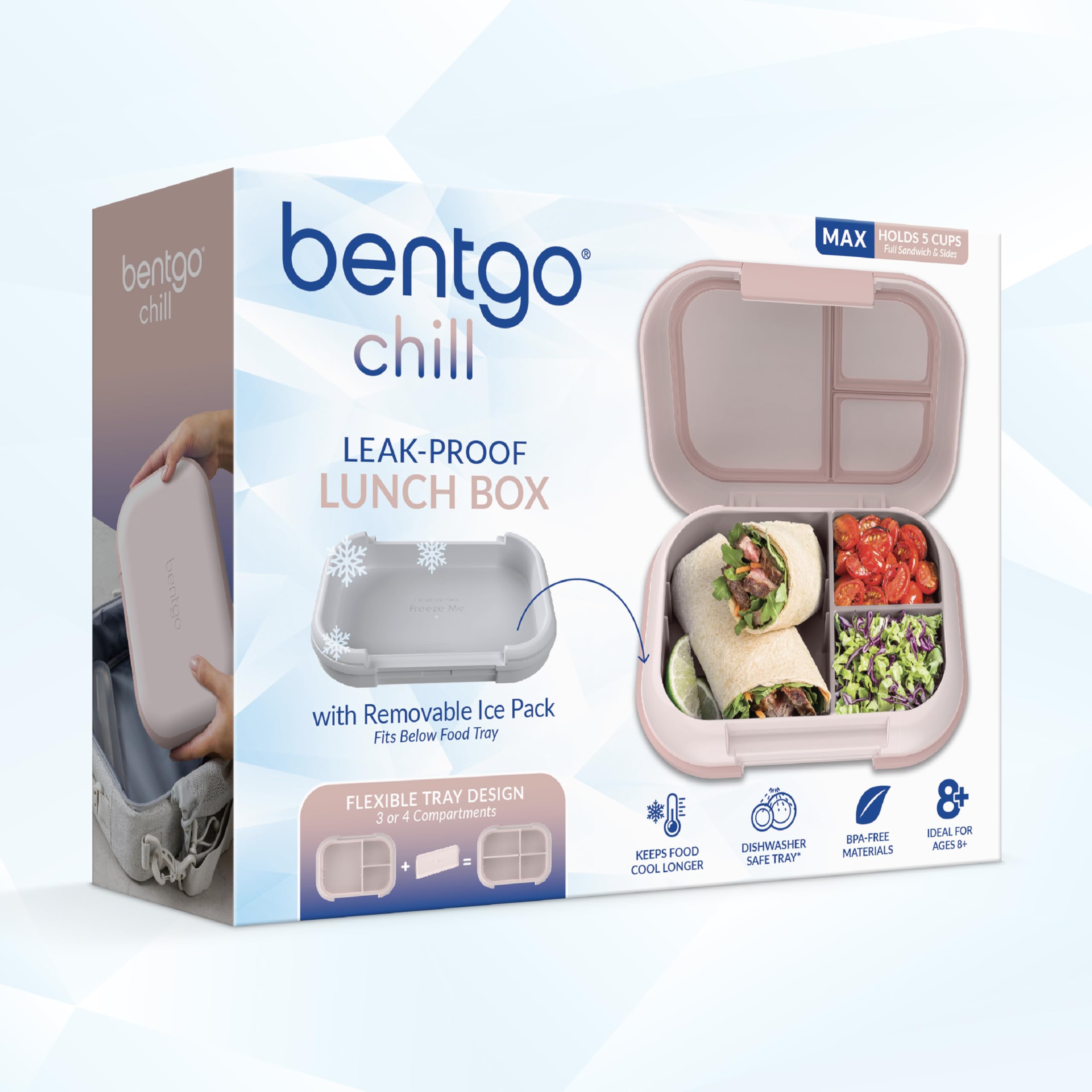 Bentgo Chill Max includes ice pack and tray for ready-to-use meals