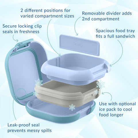 Bentgo Chill Mini 2.7-cup capacity suits small meals for any age.