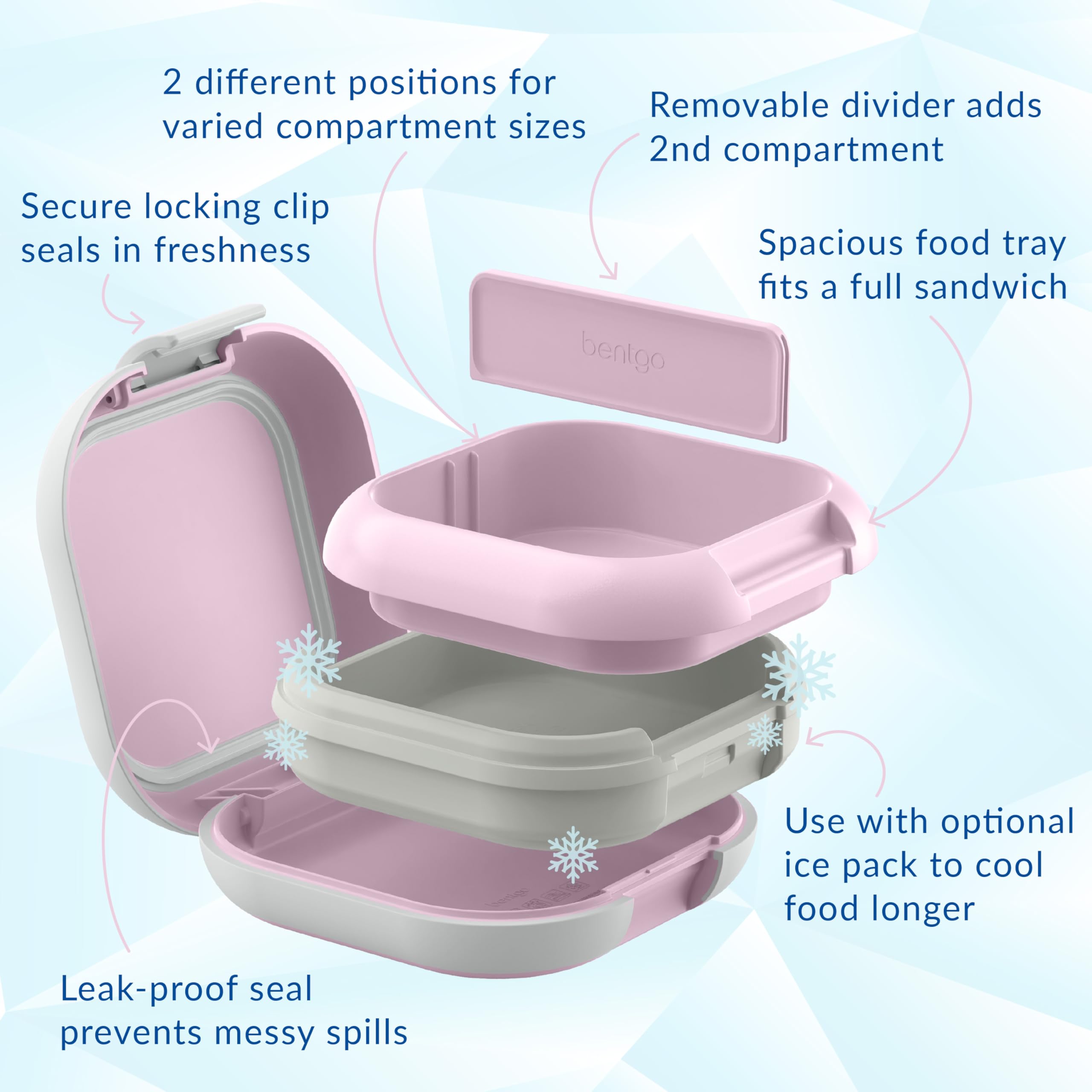 Bentgo Chill Mini divider-optional for flexible meal layouts