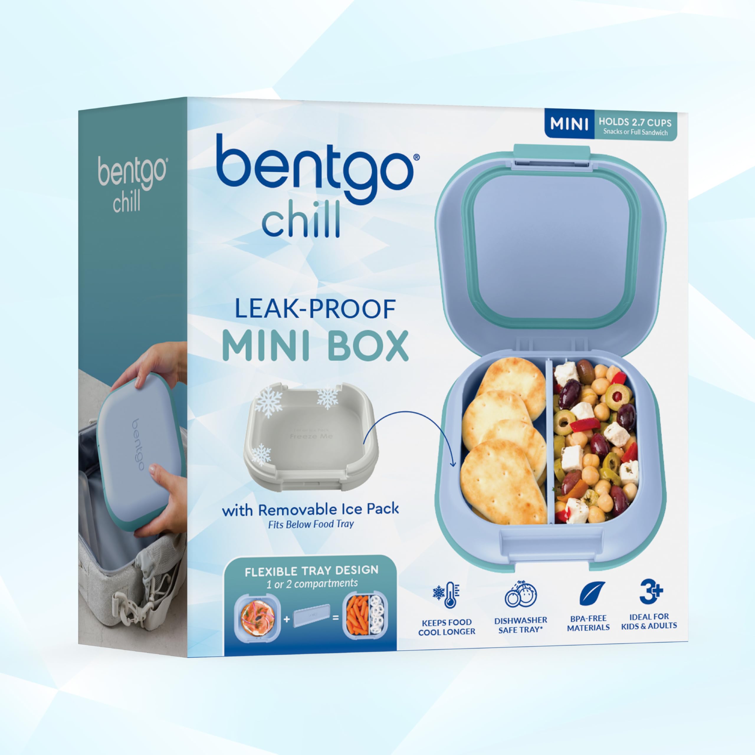 Bentgo Chill Mini suitable for adults and kids aged 3+.