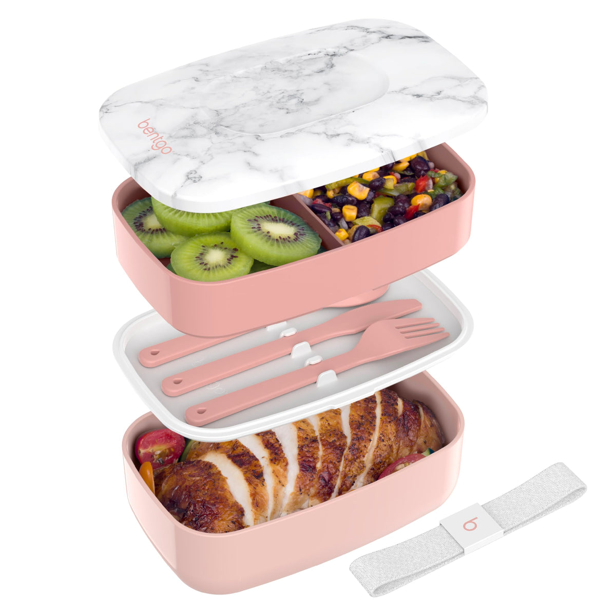 Bentgo Classic blush marble lunchbox, stylish and BPA-free for daily meal prep