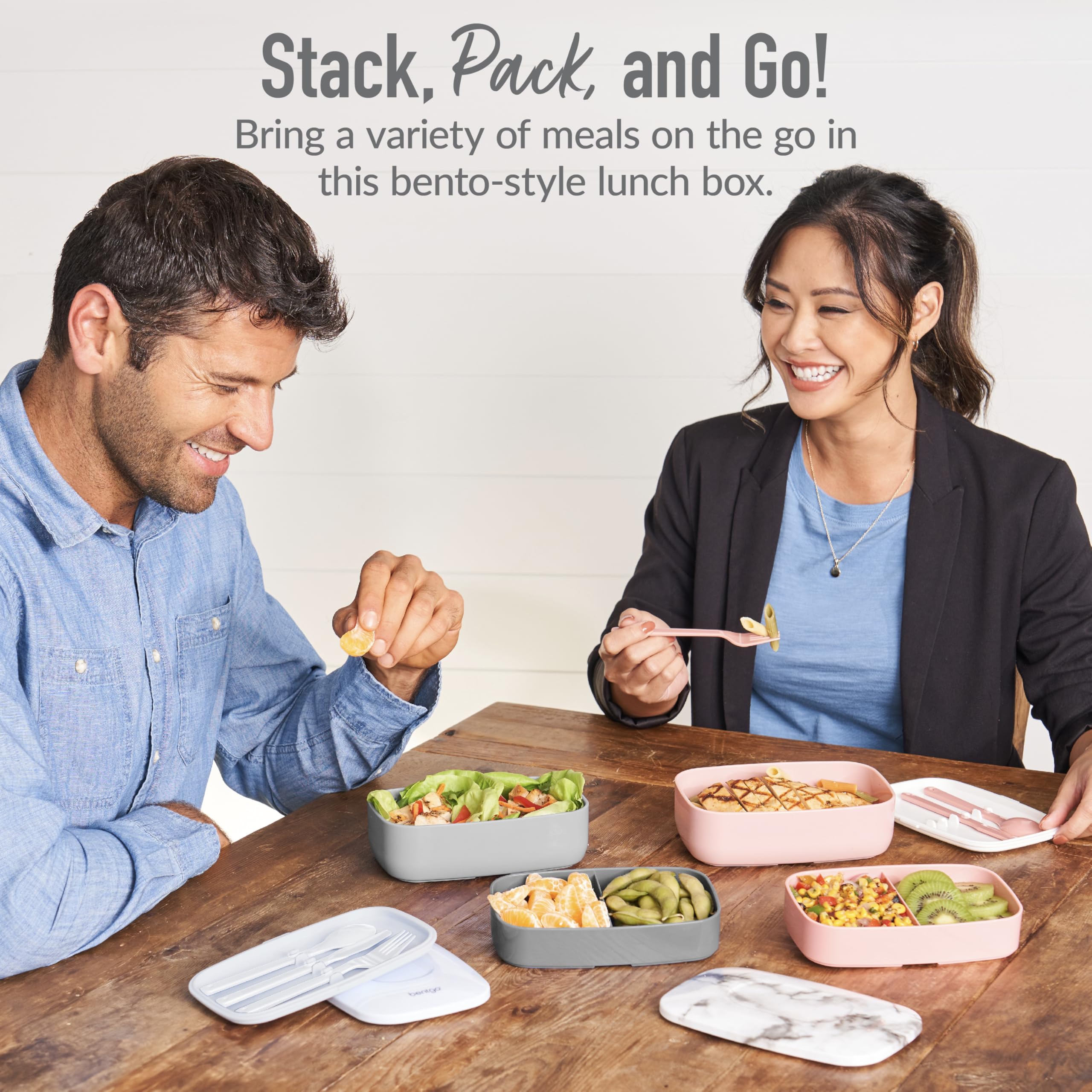 Bentgo Classic built-in utensils simplify packing and reduce waste