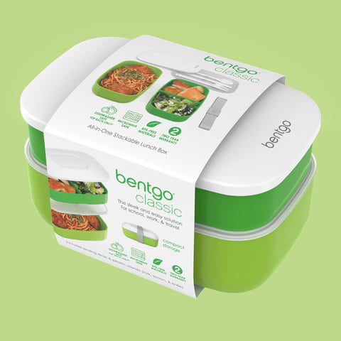 Bentgo Classic dishwasher-safe containers streamline cleaning after meals.